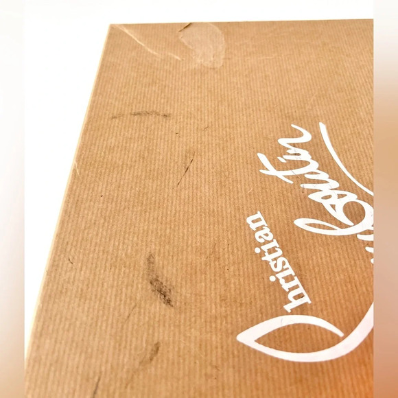 CHRISTIAN LOUBOUTIN || Fringe Peep Tassel Heels Otoka 120 Coral Suede US 7.5 - Picture 14 of 14